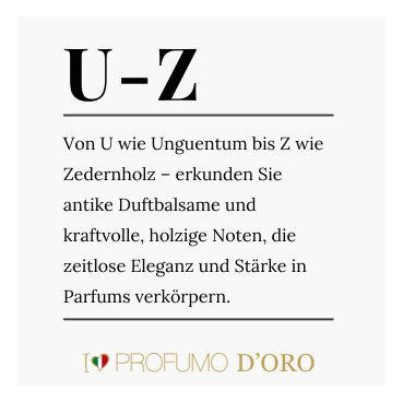 Zedernholz in Parfums und wonach riecht es Profumo D'oro hat die Antwort