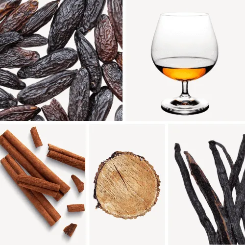 Duftnoten: Cognac, Tonkabohne, Zimt, Eichenholz, Vanille