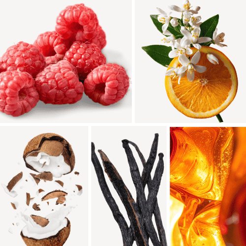 Preview: Duftnoten: Himbeere, Orangenblüte; Kokos, Vanille, Amber