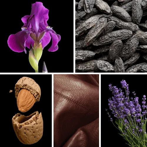Duftnoten: Veilchen, Tonakbohne, Mandel, Leder, Lavendel Duftnoten: Veilchen, Tonakbohne, Mandel, Leder, Lavendel