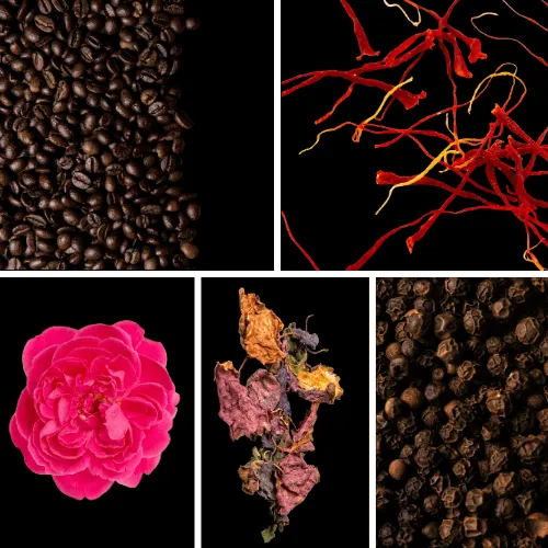 Duftnoten: Kaffee, Safran, Damaszenerrose, Patchouli, Pfeffer Duftnoten: Kaffee, Safran, Damaszenerrose, Patchouli, Pfeffer