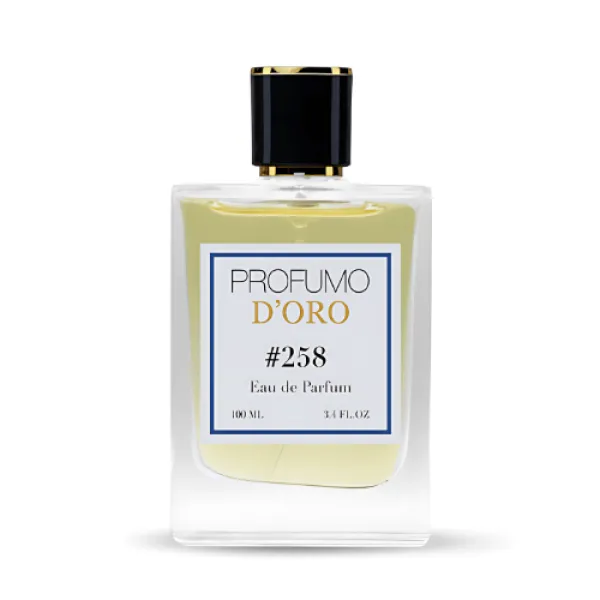 Profumo D’oro #258 – Herrenflakon mit erfrischender Duftausstrahlung, Hauptansicht des Eau de Parfum Profumo D’oro #258 – Herrenflakon mit erfrischender Duftausstrahlung, Hauptansicht des Eau de Parfum