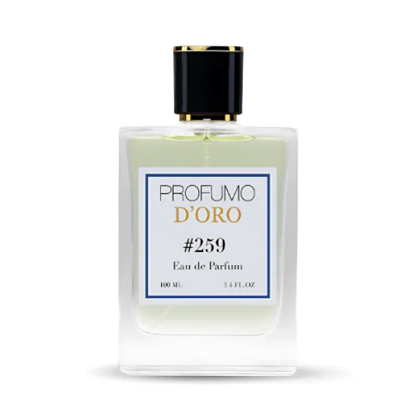 Profumo D’oro #259 – eleganter Herrenflakon, Hauptansicht des sommerlichen Eau de Parfum