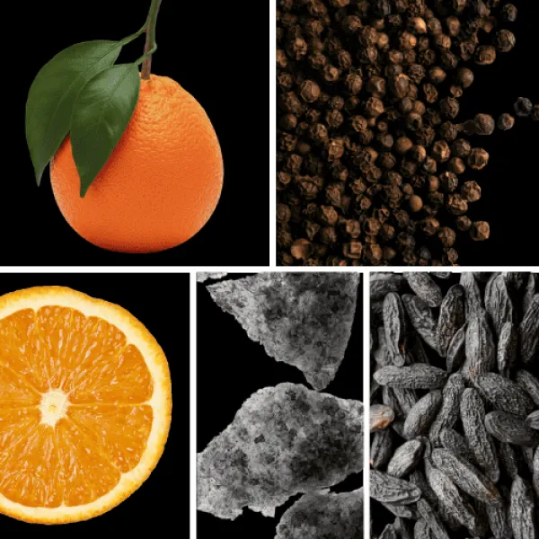 Duftnoten: Mandarine, Pfeffer, Orange, Moschus, Tonkabohne Duftnoten: Mandarine, Pfeffer, Orange, Moschus, Tonkabohne