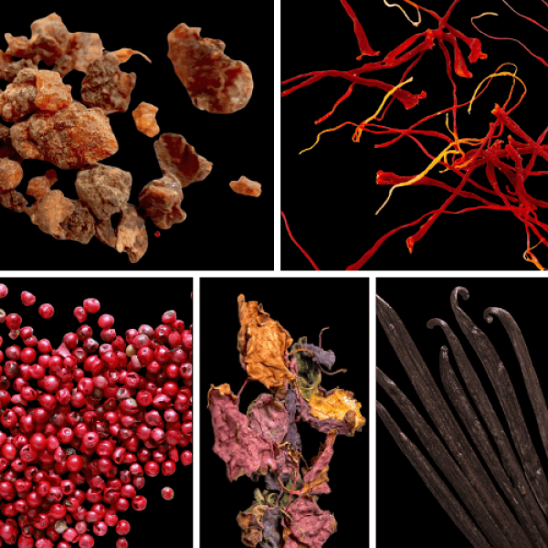 Duftnoten: Myrrhe, Safran, rosa Pfeffer, Patchouli, Vanille