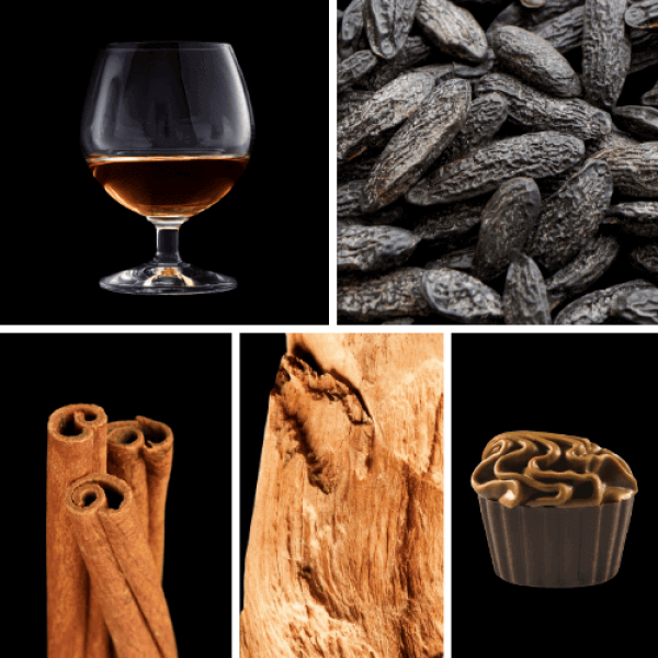 Duftnoten: Cognac, Tonkabohne, Sandelholz, Praline