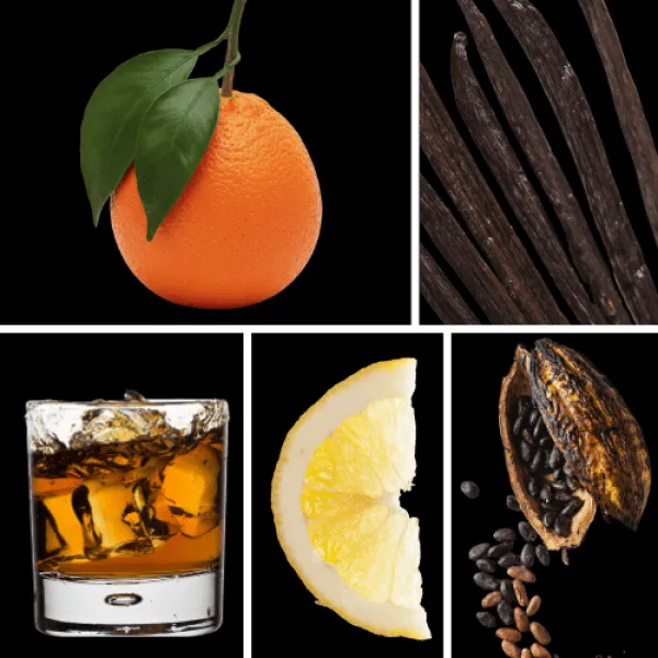 Duftnoten: Orange, Vanille, Rum, Zitrone, Kakao Duftnoten: Orange, Vanille, Rum, Zitrone, Kakao