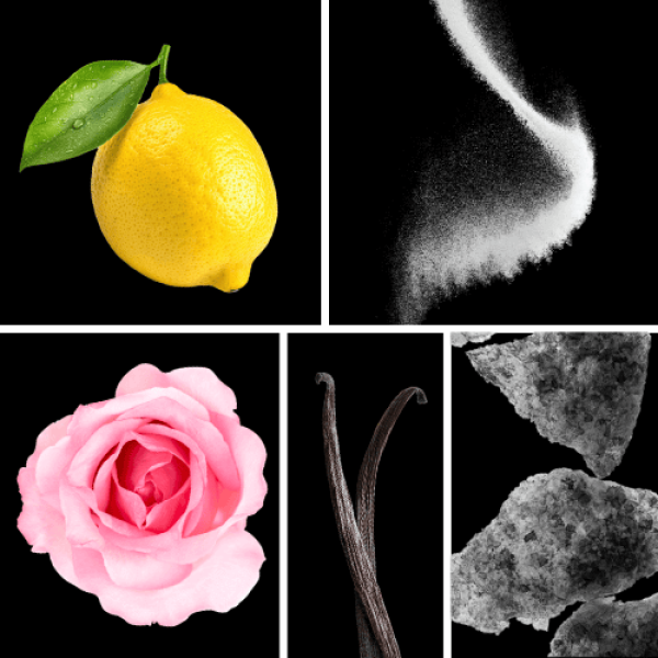 Duftnoten: Zitrone, Zucker, Rose, Vanille, Moschus