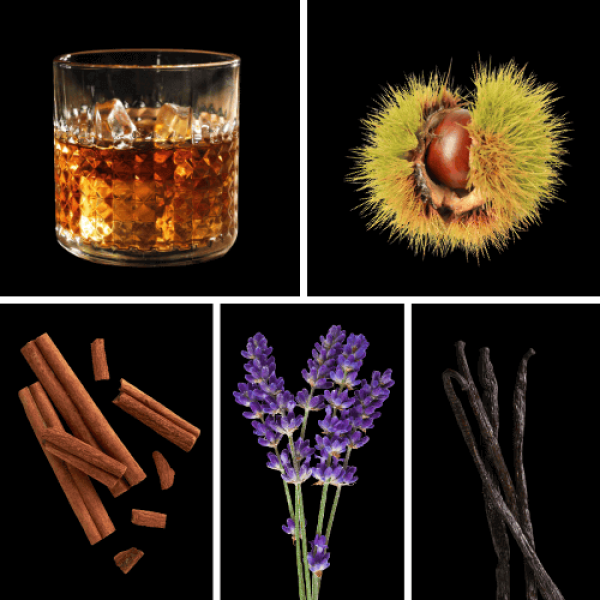 Duftnoten: Rum-Akkord, Kastanie, Zimt, Lavendel, Vanille