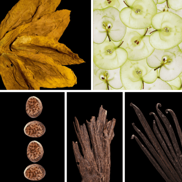 Duftnoten: Tabak, grüner Apfel, Muskatnuss, Oud, Vanille