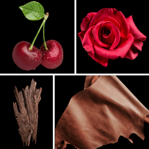 Duftnoten: Kirsche, Rose, Oud, Leder